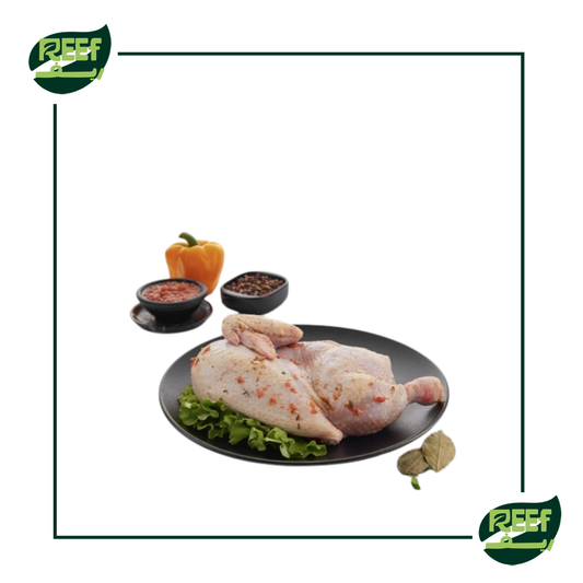 نصف دجاجه جاهزه للشوي